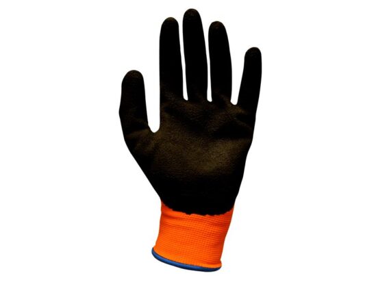 Hi-Vis Orange Foam Latex Coated Gloves - L (Size 9) - Image 2