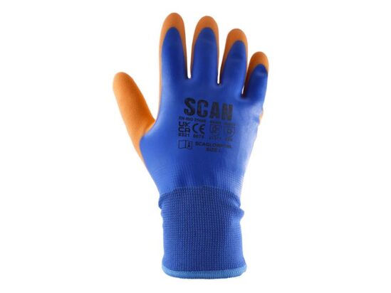 Thermal Waterproof Latex Coated Gloves - L (Size 9) - Image 2