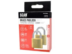 Brass Padlock 40mm Keyed Alike Pack of 2