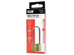 Brass Padlock 40mm Long Shackle