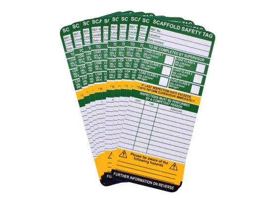 Scaffold Tag Inserts Pack Of 10