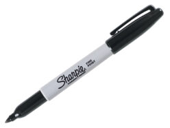 Fine Tip Permanent Marker Black (Pack 2)