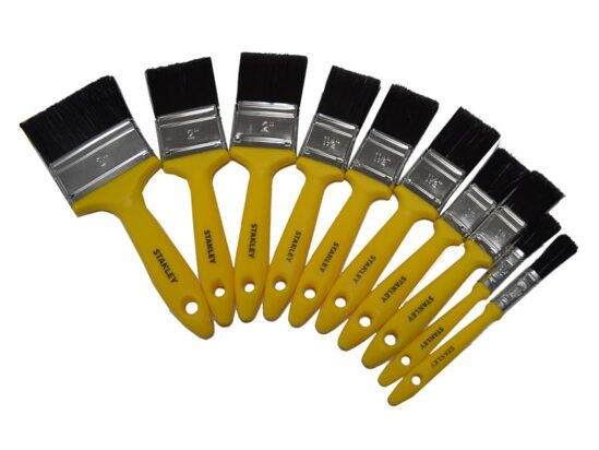 Hobby Paint Brush Set of 10 12(2) 25(2) 38(3) 50(2) & 75mm