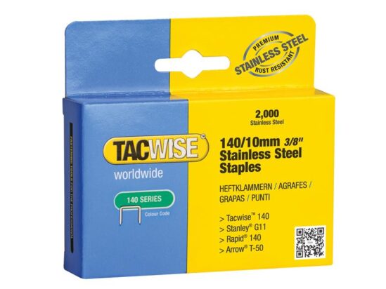 140 Stainless Steel Staples 10mm (Pack 2000)