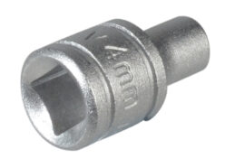 Hexagon Socket 6 Point Regular 1/4in Drive 4mm