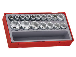 TT1217-6 Metric 6-Pt Socket Set, 17 Piece – 1/2in Drive