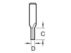 3/1 x 1/4 TCT Two Flute Cutter 5.0 x 16mm