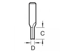 3/2 x 1/2 TCT Two Flute Cutter 6.0 x 16mm