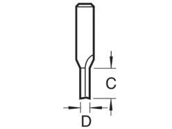 3/2 x 1/4 TCT Two Flute Cutter 6.0 x 16mm