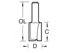 3/4 x 1/4 TCT Two Flute Cutter 8.0 x 19mm