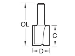 3/61 x 1/4 TCT Two Flute Cutter 10.0 x 25mm