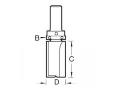 46/09 x 1/2 TCT 90° Shank Mounted Template Profiler 19.1 x 50mm