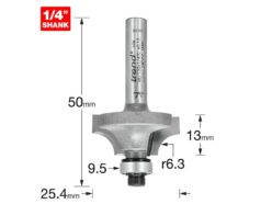 46/130 x 1/4 TCT Bearing Guided Ovolo & Round Over 6.3mm Radius