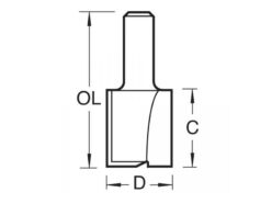 4/6 x 1/4 TCT Two Flute Cutter 20.0 x 25mm