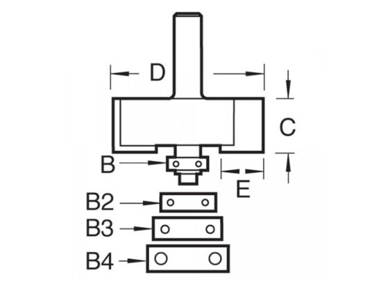 46/39 x 1/2 TCT Bearing Guided Rebate Set 35 x 12.7mm - Image 3