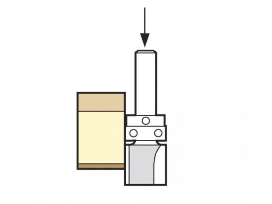 46/90 x 1/4 TCT 90° Shank Mounted Template Profiler 15.9 x 25mm - Image 3