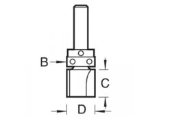 46/92 x 1/4 TCT 90° Shank Mounted Template Profiler 15.9 x 19.1mm