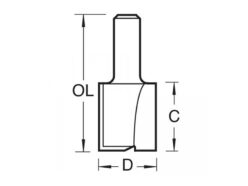 4/70 x 1/4 TCT Two Flute Cutter 25.0 x 25mm