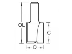 4/80 x 1/2 TCT Two Flute Cutter 25.4 x 37mm