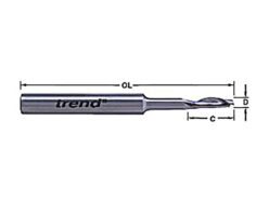 50/19 x 8mm HSSE Steel Helical Plunge Bit 5mm