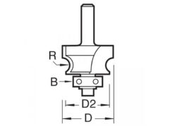 9/71 x 1/4 TCT Bearing Guided Corner Bead Cutter 3.2 Radius