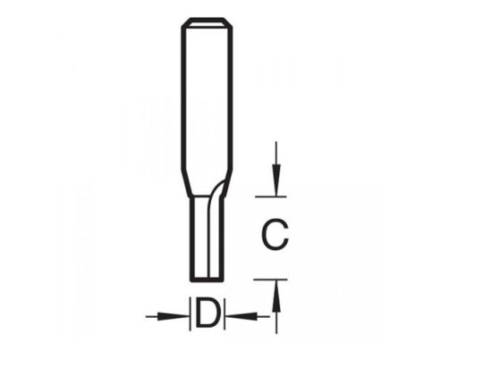 C001 x 1/4 TCT Two Flute Cutter 3.2 x 9.5mm