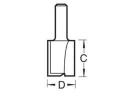 C012A x 1/4 TCT Two Flute Cutter 8.0 x 25.0mm