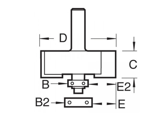 C040 x 1/4 TCT Bearing Guided Rebater 35.0mm - Image 4