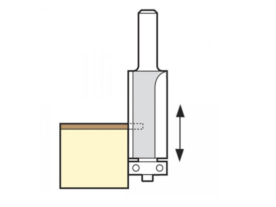 C115 x 1/4 TCT 90° Bearing Guided Trimmer Cutter 9.5 x 12.7mm