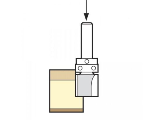 C121B x 1/4 TC Bearing Guided Template Profile Cutter 12.7mm x 9.5mm - Image 2