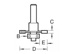 C145 x 1/4 TCT Bearing Guided Slotting Cutter 6.3mm