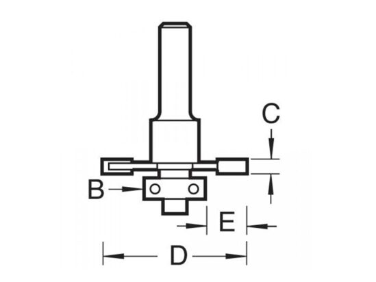 C145 x 1/4 TCT Bearing Guided Slotting Cutter 6.3mm