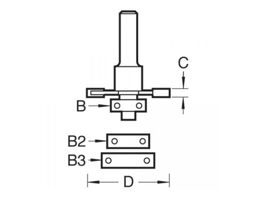 C152 x 1/4 TCT Bearing Guided Biscuit Jointer 4.0 x 37.2mm - Image 3