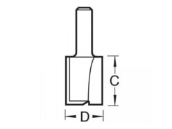 C153 x 1/2 TCT Two Flute Workshop Cutter 12.7 x 50.0mm