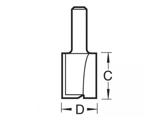 C153 x 1/2 TCT Two Flute Workshop Cutter 12.7 x 50.0mm