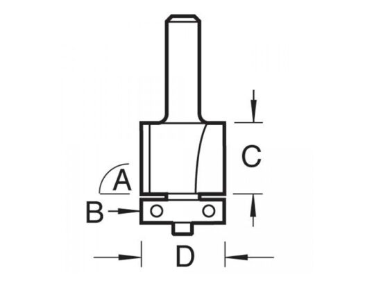 T46/01 x 1/2 TCT 90° Template Profiler 12.7 x 25mm - Image 2