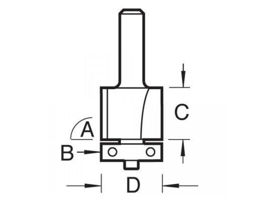 T46/01 x 1/4 TCT 90° Template Profiler 12.7 x 25mm