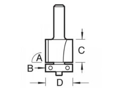 T46/0 x 1/4 TCT 90° Template Profiler 9.5 x 12.7mm