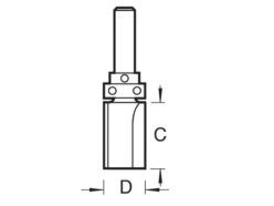 TR29 x 1/4 TCT Shank Mounted Bearing Guided Profiler 12.7 x 25.4mm