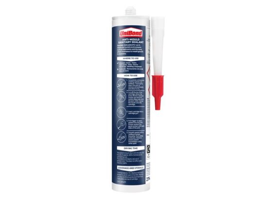 Healthy Kitchen & Bathroom Anti Mould Sealant White Cartridge 274g