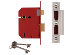 2201 5 Lever Mortice Sashlock Brass Finish 65mm 2.5in Visi