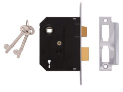 2295 2 Lever Mortice Sashlock Chrome Finish 63mm 2.5in Visi