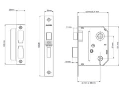 ES-SL Essentials 3 Lever Mortice Sashlock Chrome 79mm 3in Visi