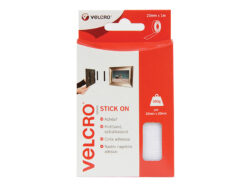 VELCRO® Brand Stick On Tape 20mm x 1m White