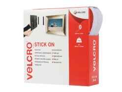 VELCRO® Brand Stick On Tape 20mm x 10m White