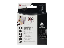 VELCRO® Brand Heavy-Duty Stick On Tape 50mm x 1m Black