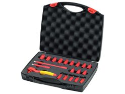 Insulated 1/4in Ratchet Wrench Set, 21 Piece (inc. Case)