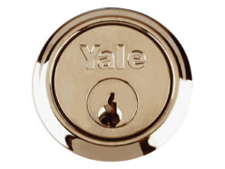 P1109 Replacement Rim Cylinder & 4 Keys Polished Brass Finish Visi