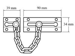 P1037 Door Chain Chrome Finish