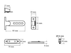 P117 Ventilation Window Lock White Finish Pack of 1